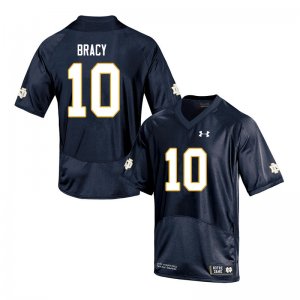 Notre Dame Fighting Irish Men's TaRiq Bracy #10 Navy Under Armour Authentic Stitched College NCAA Football Jersey TJE5699BZ